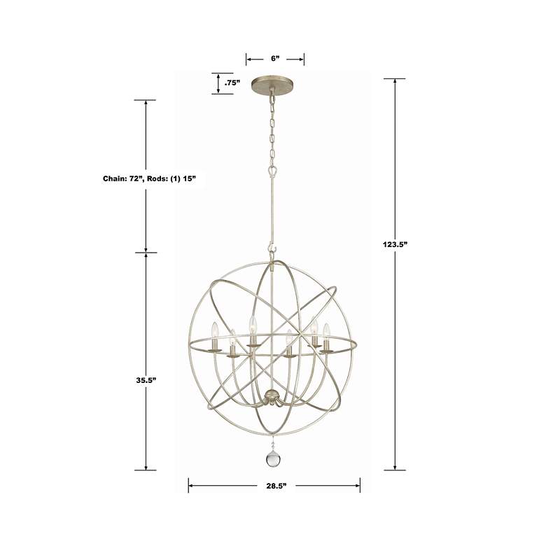 Image 7 Solaris Collection 28" Wide 6-Light Modern Orb Pendant Light more views
