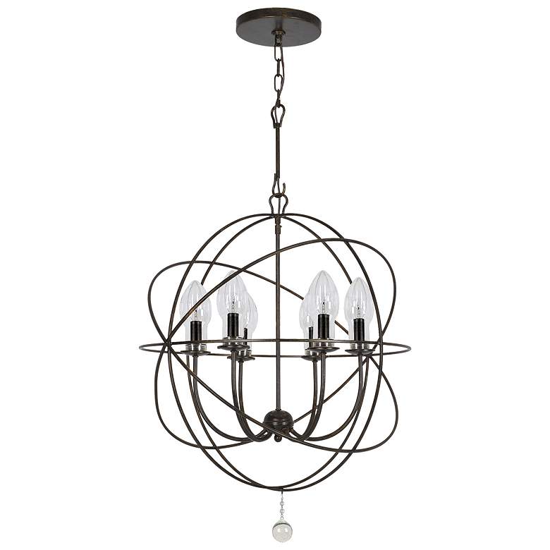 Image 2 Solaris Outdoor 6 Light Bronze Sphere Chandelier