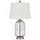 Solaro Clear Seeded Glass Accent Table Lamp