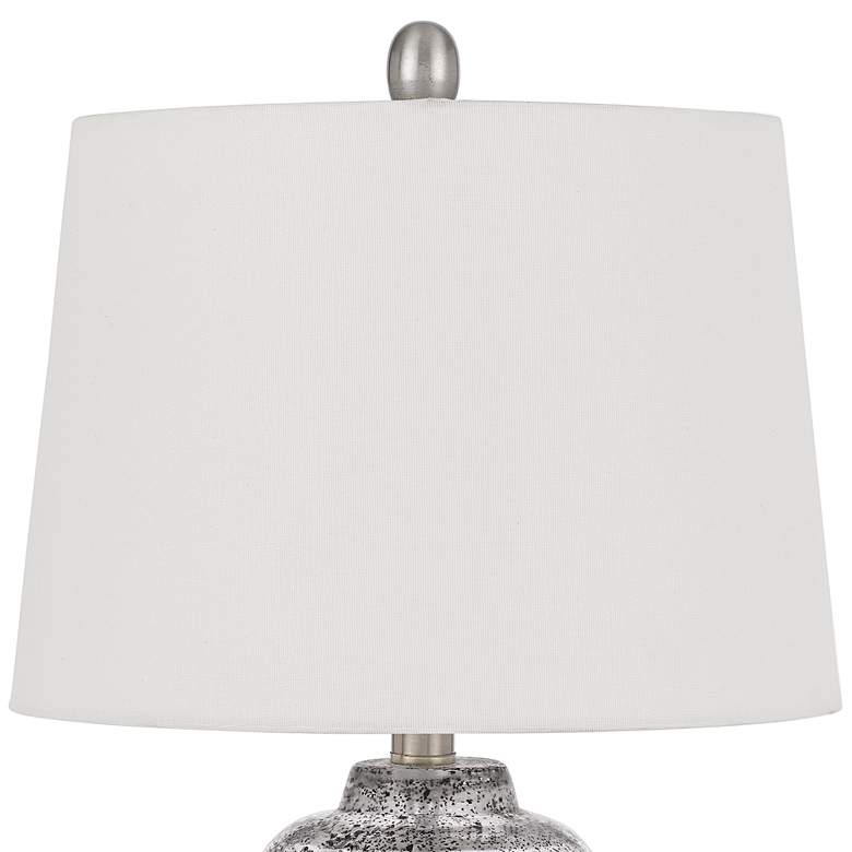 Image 4 Solaro Clear Seeded Glass Accent Table Lamp more views