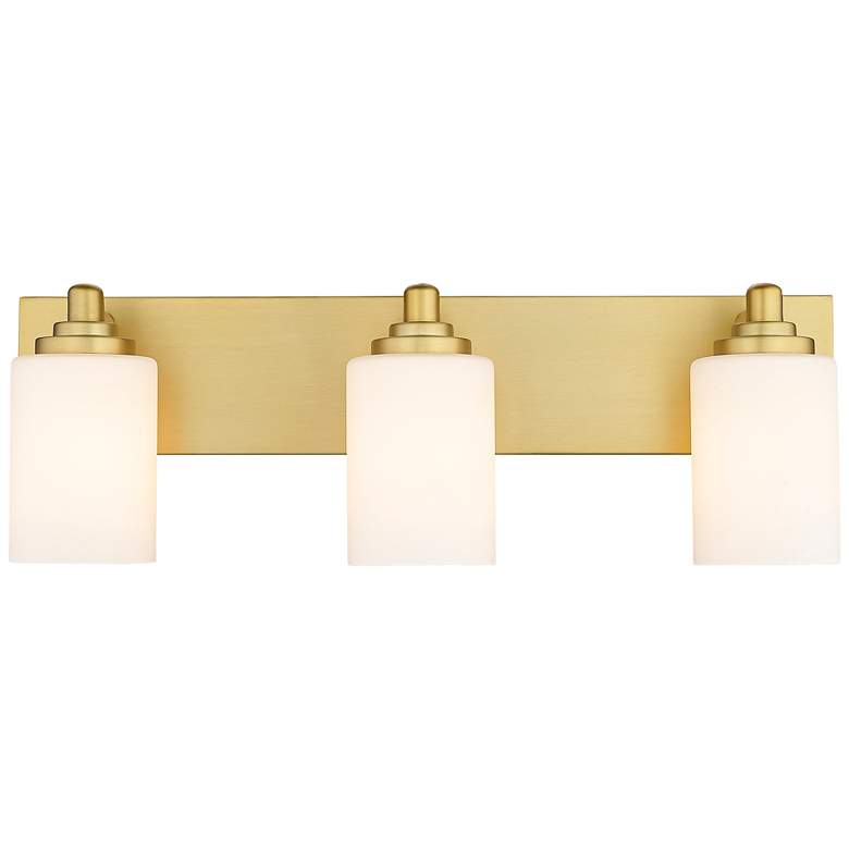 Image 6 Soledad 23 inch Wide Brushed Gold 3-Light Vanity Bath Light more views