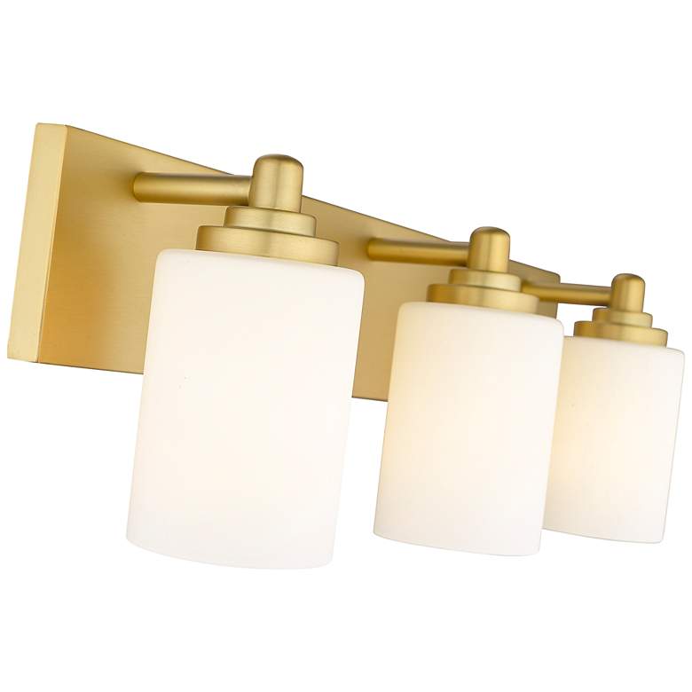 Image 7 Soledad 23" Wide Brushed Gold 3-Light Vanity Bath Light more views