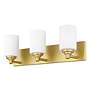 Soledad 23" Wide Brushed Gold 3-Light Vanity Bath Light in scene