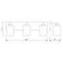 Soledad 23" Wide Brushed Gold 3-Light Vanity Bath Light in scene