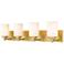 Soledad 31 1/2" Wide Brushed Gold 4-Light Vanity Bath Light
