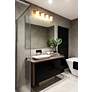 4_Soledad 31 1/2" Wide Brushed Gold 4-Light Vanity Bath Light more views