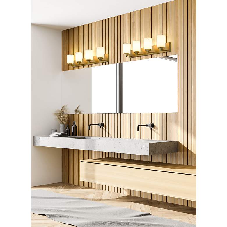 Image 5 Soledad 31 1/2" Wide Brushed Gold 4-Light Vanity Bath Light more views
