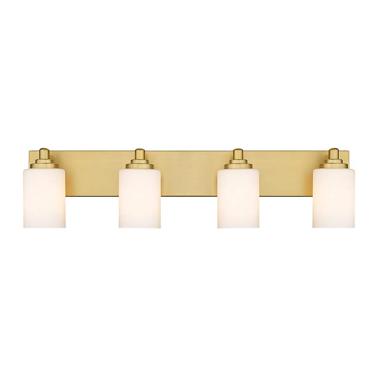 Image 6 Soledad 31 1/2" Wide Brushed Gold 4-Light Vanity Bath Light more views