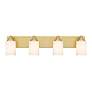6_Soledad 31 1/2" Wide Brushed Gold 4-Light Vanity Bath Light more views