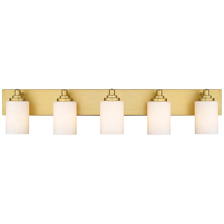 Image 5 Soledad 38 3/4" Wide Brushed Gold 5-Light Vanity Bath Light more views