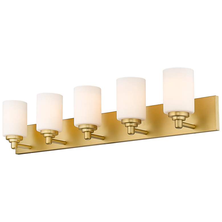 Image 6 Soledad 38 3/4" Wide Brushed Gold 5-Light Vanity Bath Light more views