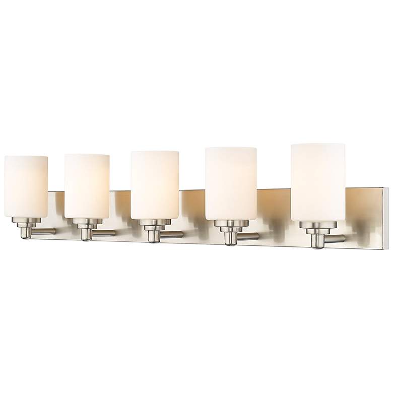 Image 2 Soledad 38 3/4" Wide Brushed Nickel 5-Light Bath Light