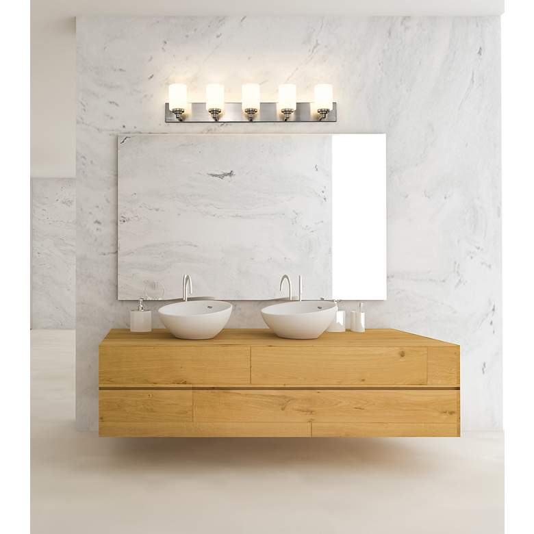 Image 3 Soledad 38 3/4" Wide Brushed Nickel 5-Light Bath Light more views