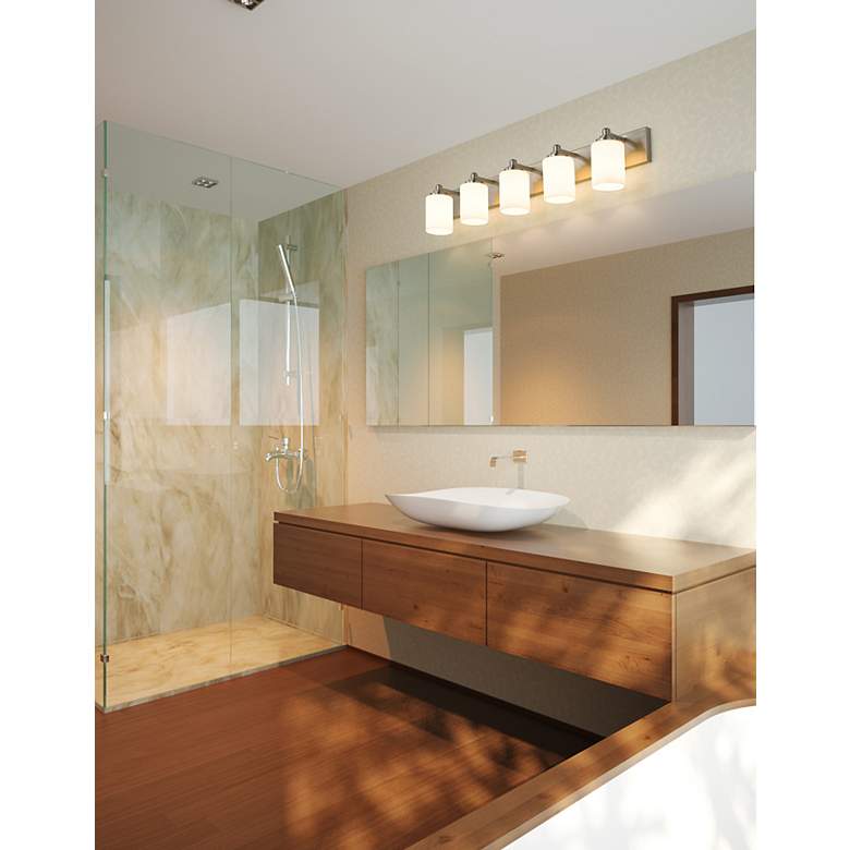 Image 4 Soledad 38 3/4" Wide Brushed Nickel 5-Light Bath Light more views
