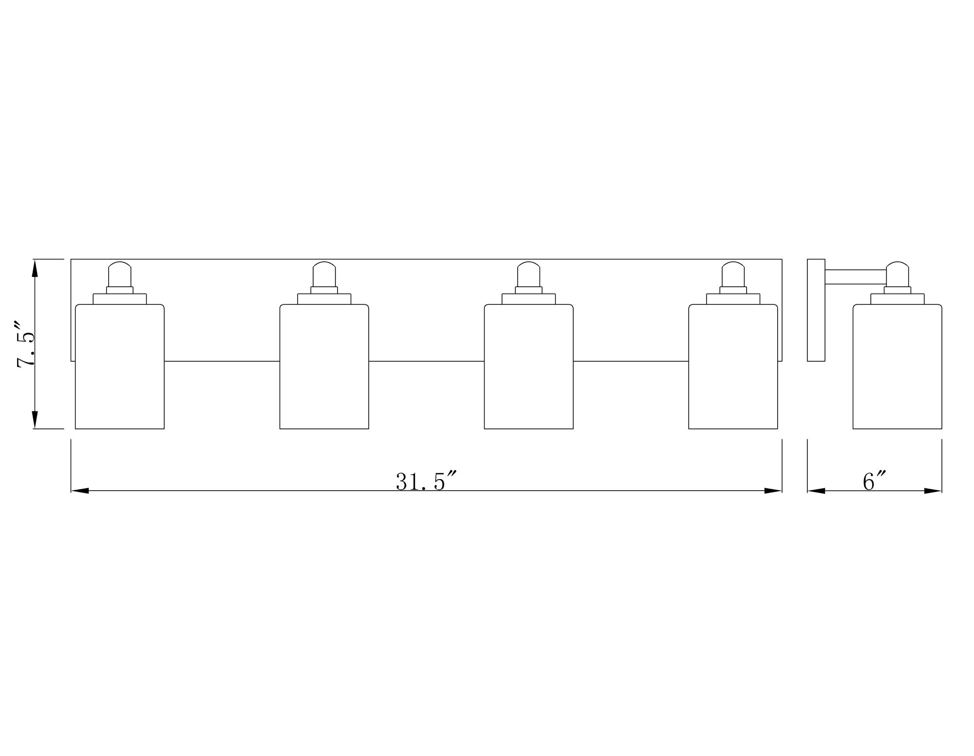 Soledad 4 Light Vanity