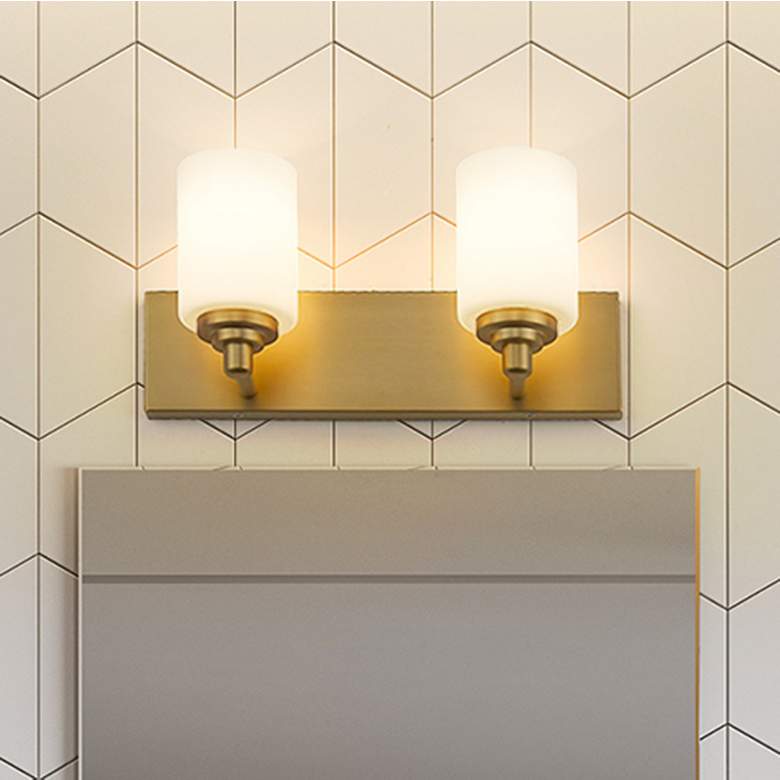 Image 1 Soledad by Z-Lite Brushed Gold 2 Light Vanity