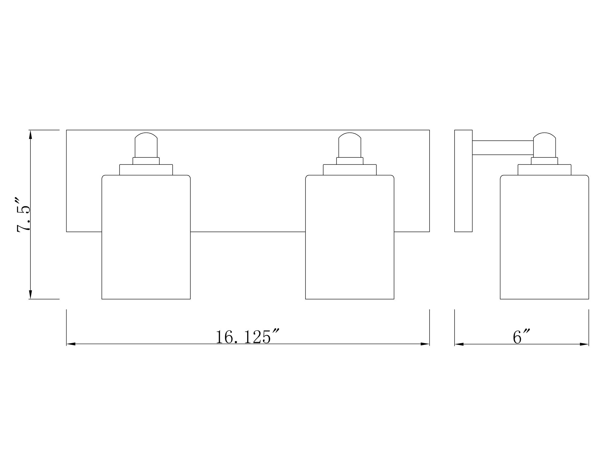Soledad by Z-Lite Brushed Nickel 16.25 inch 2 Light Vanity