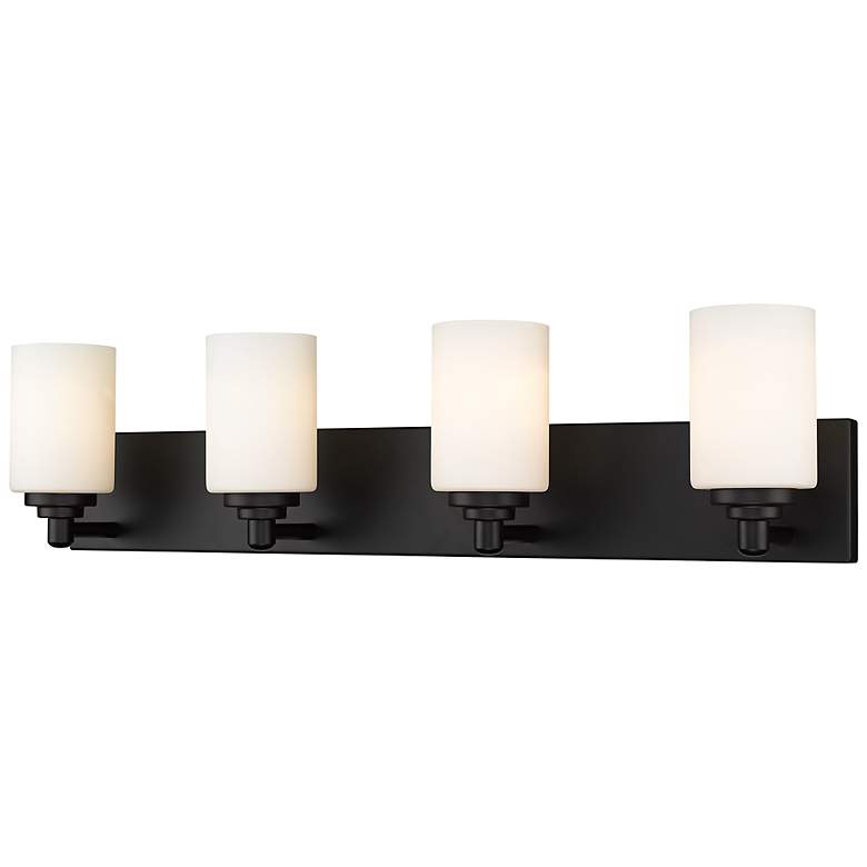 Image 1 Soledad by Z-Lite Matte Black 4 Light Vanity