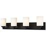 Soledad by Z-Lite Matte Black 4 Light Vanity