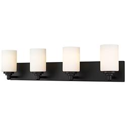 Soledad by Z-Lite Matte Black 4 Light Vanity