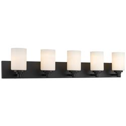 Soledad by Z-Lite Matte Black 5 Light Vanity