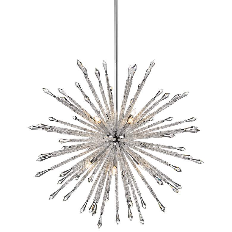 Image 3 Soleia 47" Wide Chrome 12-Light Sputnik Chandelier