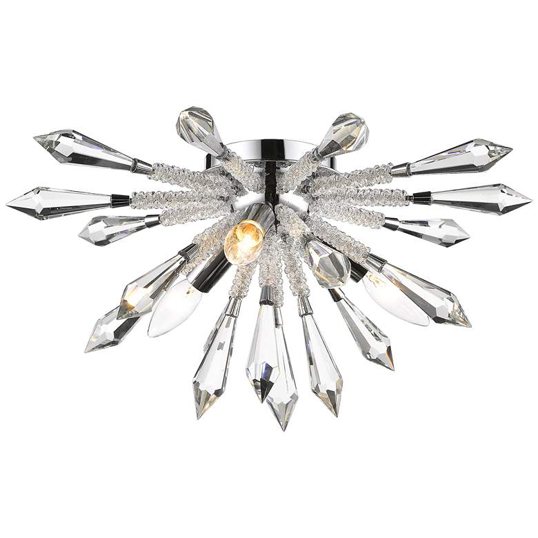 Image 1 Soleia by Z-Lite Chrome  3 Light Flush Mount