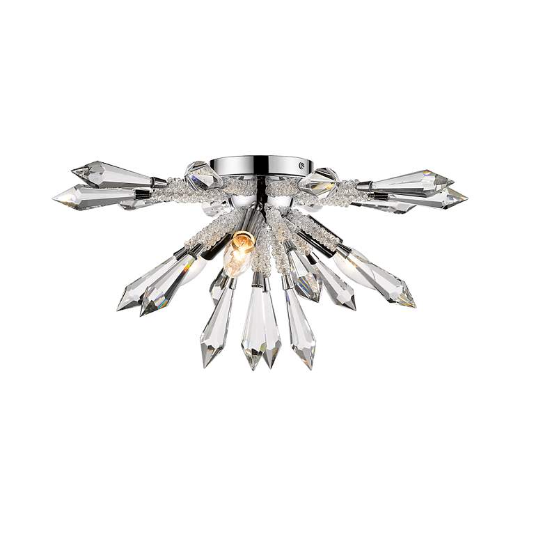 Image 2 Soleia by Z-Lite Chrome  3 Light Flush Mount more views