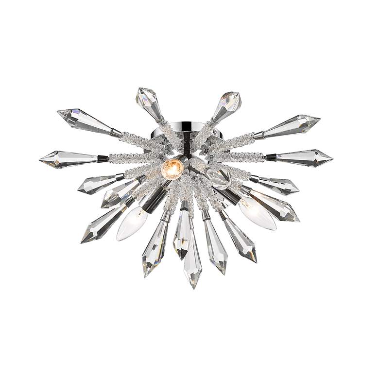 Image 3 Soleia by Z-Lite Chrome  3 Light Flush Mount more views