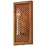 2_Soleil 13" High Matte Brass and Natural Bamboo Wall Sconce