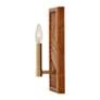 5_Soleil 13" High Matte Brass and Natural Bamboo Wall Sconce more views