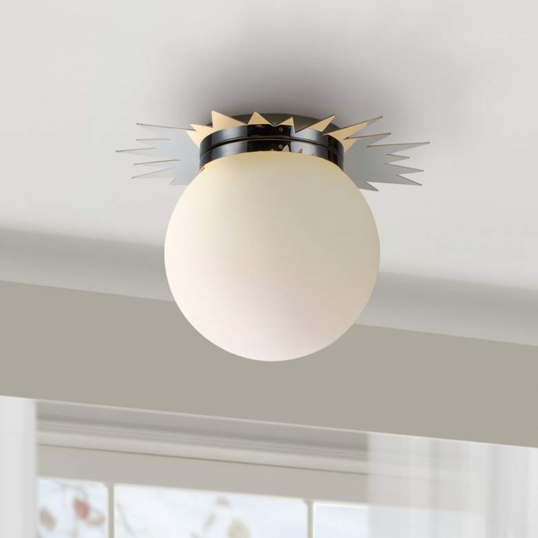 Image 1 Soleil 15 inch Wide Polished Chrome Ceiling Light