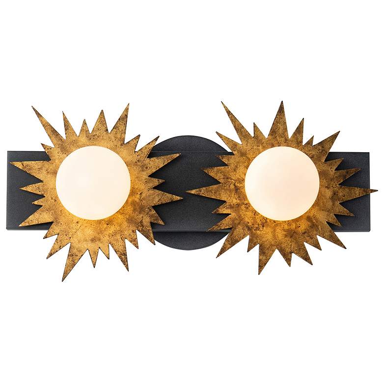 Image 1 Soleil 2 Light Bath Vanity Gold Star And Weathered Zinc