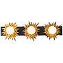 2_Soleil 24" Wide Weathered Zinc and Gold 3-Light Bath Light