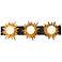 Soleil 24" Wide Weathered Zinc and Gold 3-Light Bath Light
