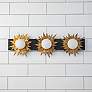 3_Soleil 24" Wide Weathered Zinc and Gold 3-Light Bath Light more views
