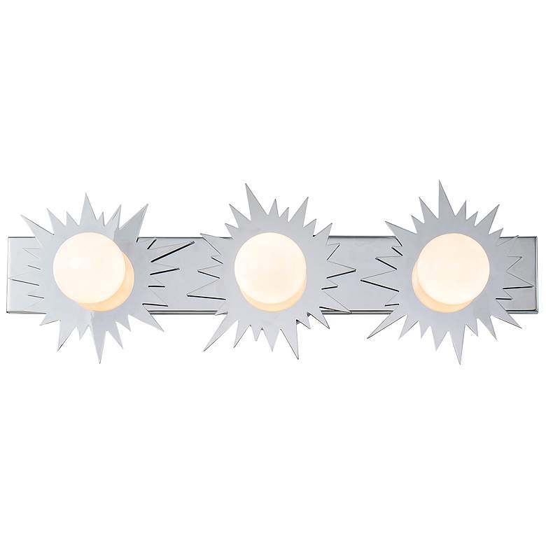 Image 1 Soleil 3 Light Bath Vanity Silver Star In Polished Chrome