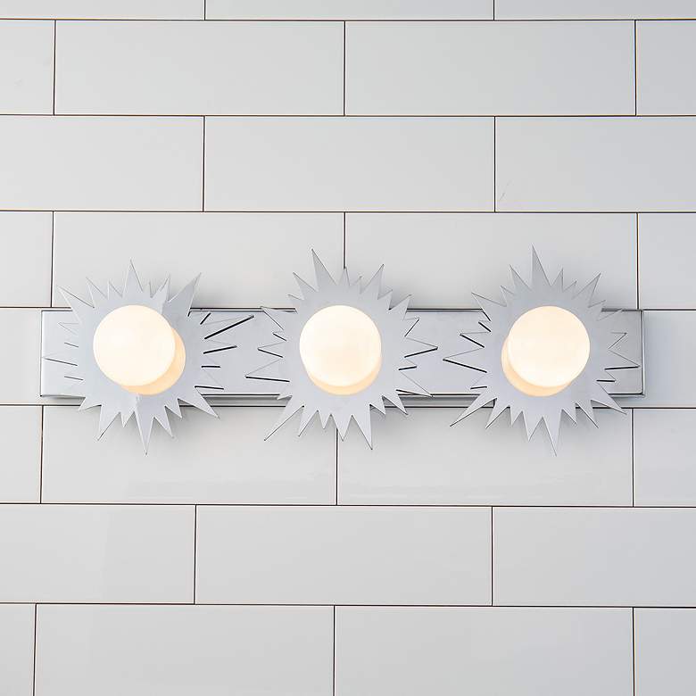 Image 1 Soleil 3 Light Bath Vanity Silver Star In Polished Chrome