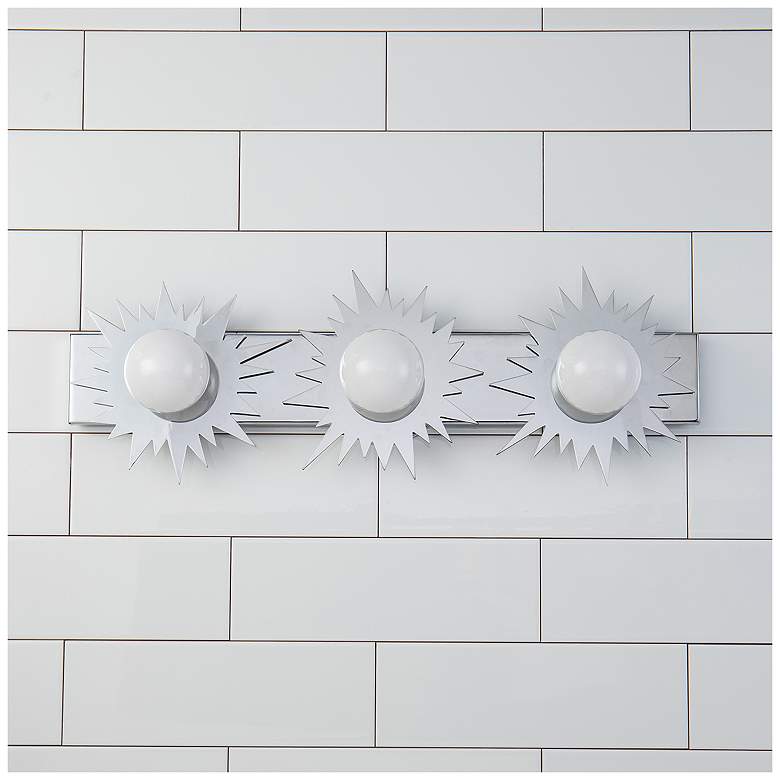 Image 5 Soleil 3 Light Bath Vanity Silver Star In Polished Chrome more views