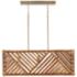 Soleil 35 1/2" Wide Matte Brass 3-Light Linear Pendant