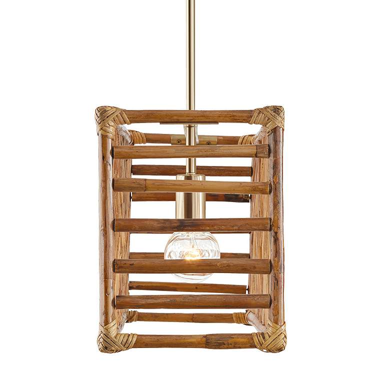 Image 6 Soleil 35 1/2" Wide Matte Brass 3-Light Linear Pendant more views