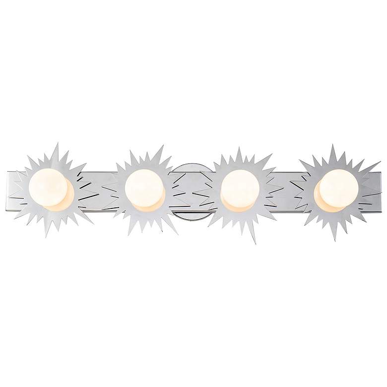 Image 1 Soleil 4 Light Bath Vanity Silver Star In Polished Chrome