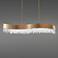 Soleil 48" Wide Aged Brass Clear Crystal 1-Light Linear Pendant