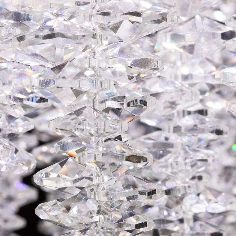 Image 2 Soleil 48" Wide Black Clear Crystal 1-Light Linear Pendant more views