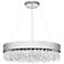 Soleil 7"H x 26"W 1-Light Crystal Pendant in Polished Nickel