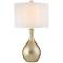 Soleil Gold Plate Hammered Ceramic Table Lamp