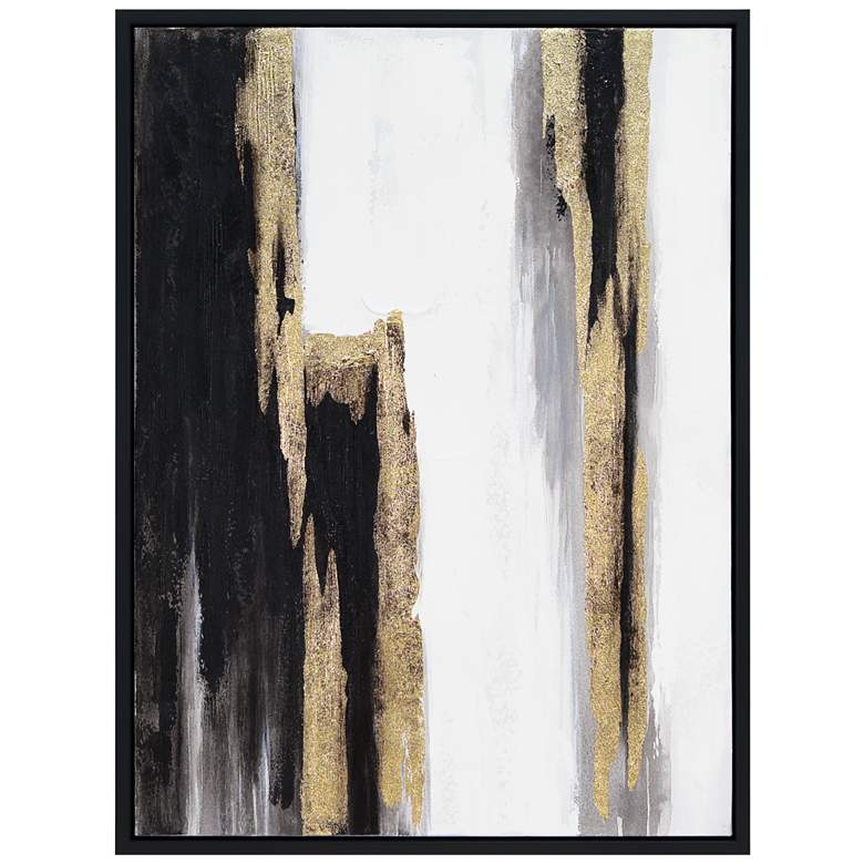 Image 2 Solemn Night 40"H Textured Metallic Framed Canvas Wall Art