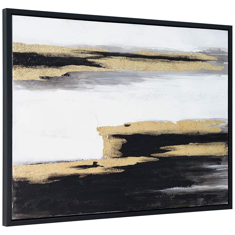 Image 3 Solemn Night 40"H Textured Metallic Framed Canvas Wall Art more views