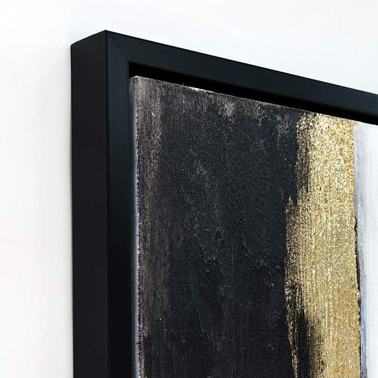 Image 4 Solemn Night 40"H Textured Metallic Framed Canvas Wall Art more views