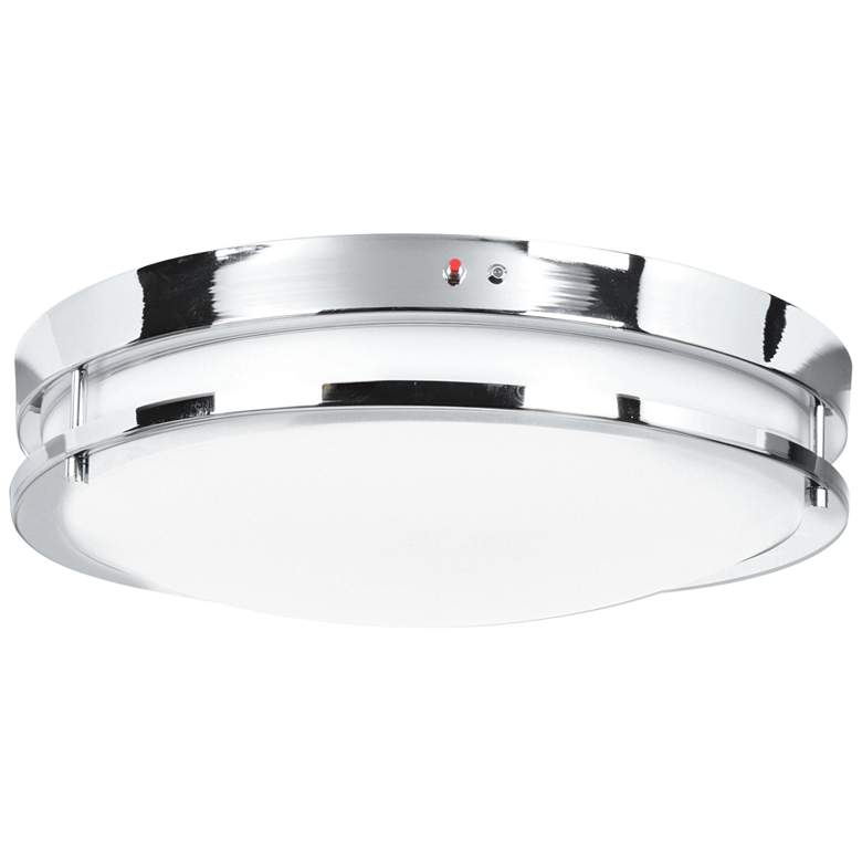 Image 2 Solero 12" Wide Chrome LED Ceiling Light